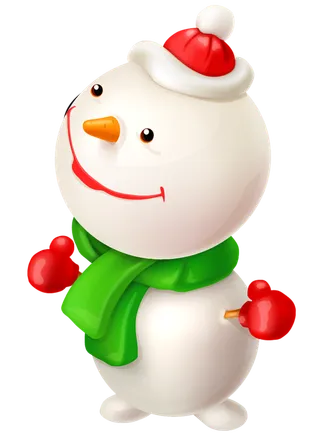素材雪人卡通