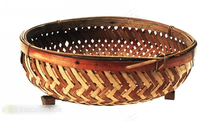 竹编竹筐素材图片