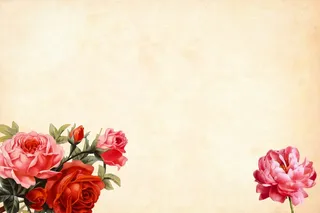 暖色鲜花图框背景图片