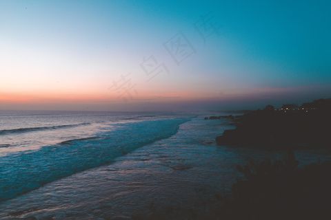大海黄昏风景唯美意境图片
