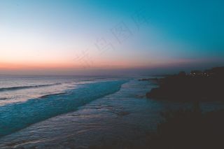 大海黄昏风景唯美意境图片