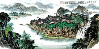湘西芙蓉镇水墨画