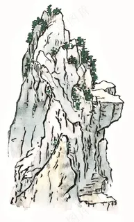山石工笔jpg素材 山石工笔jpg素材