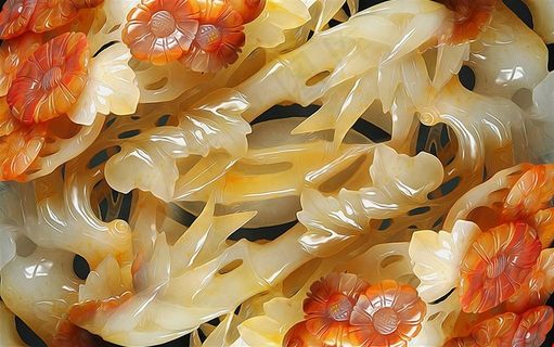 3D立体玉雕背景墙