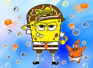 海绵宝宝畅游海底世界图片