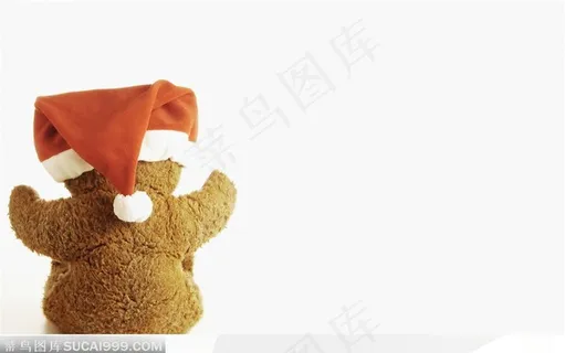 戴圣诞帽的小熊