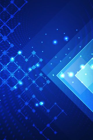 蓝色科技背景形状展板PSD素材