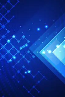 蓝色科技背景形状展板PSD素材 蓝色科技背景形状展板PSD素材