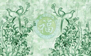 雕塑玉雕背景风景