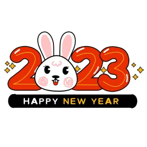 兔年2023年可爱数字