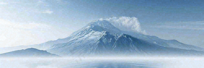 高山云层冰山雪山云雾意境，自然风景摄影图(1904x640)