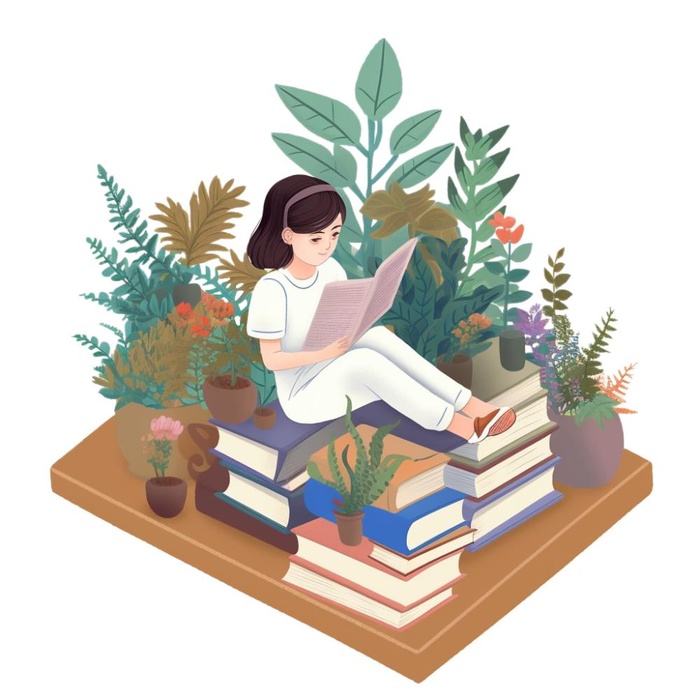 教师节书本插画(1024x1024)