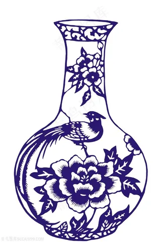 花鸟瓷器国粹青花瓷中国风图片