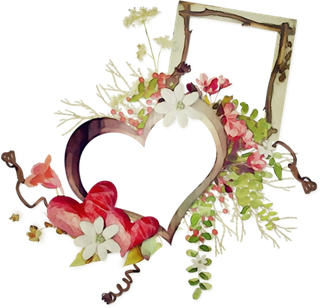 爱心花草情人节