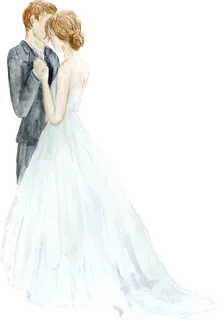 婚纱卡通人物婚礼白纱结婚婚纱摄影手绘