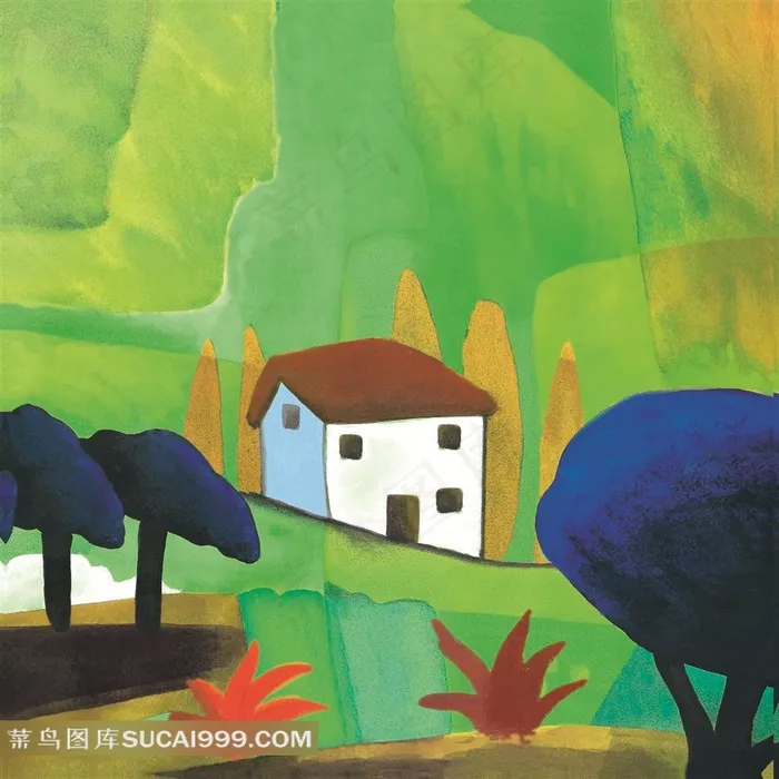 抽象油画设计素材