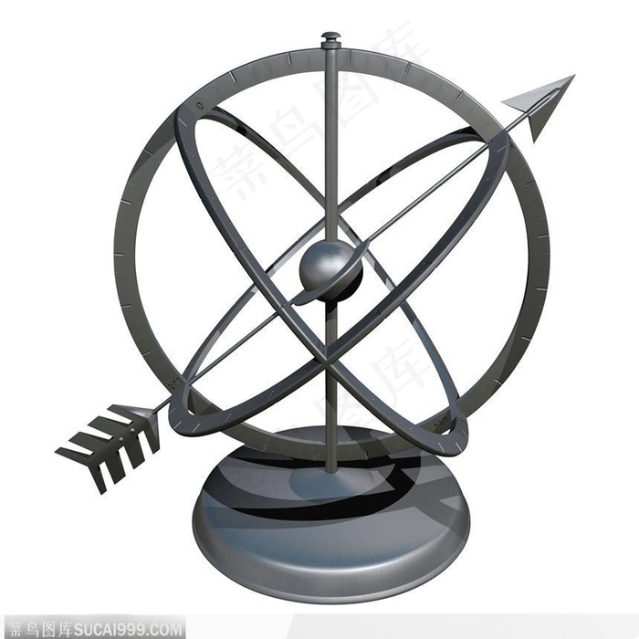 地球仪 行星轨道 箭头