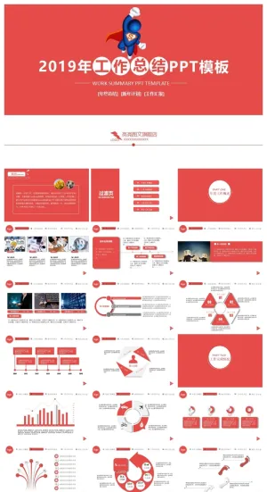 工作汇报 年终总结精美ppt模板预览图