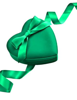 绿色礼盒丝带