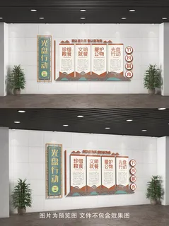 光盘行动内容知识文化墙设计 光盘行动内容知识文化墙设计