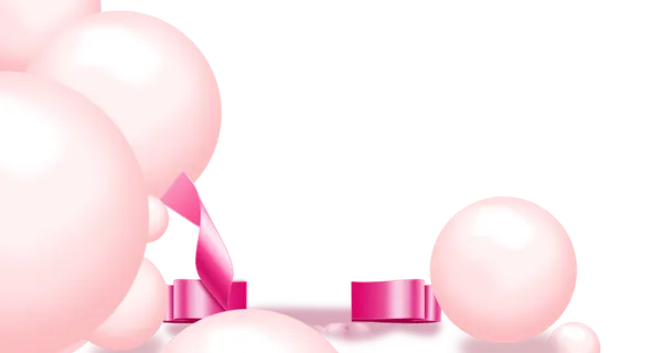 粉色气球卡通情人节