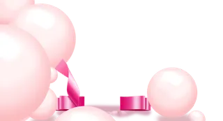 粉色气球卡通情人节