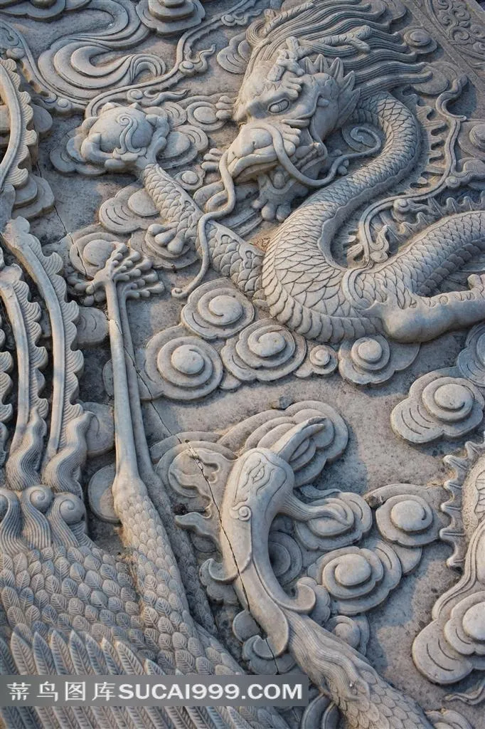 精美龙纹浮雕素材图片