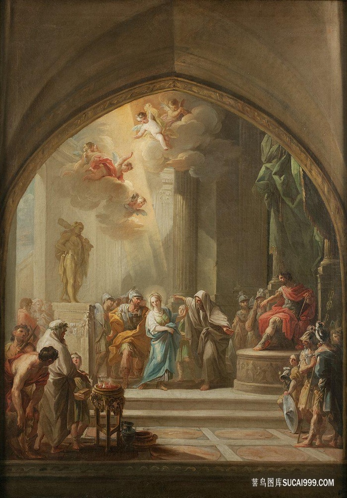 人物聚集高清油画