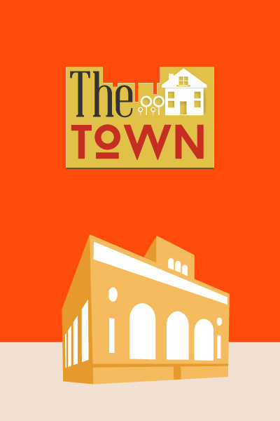 街道建筑矢量扁平插画