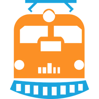 彩色火车头简笔画图标