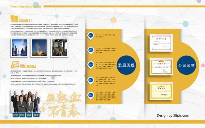 企业文化展板psd模版下载