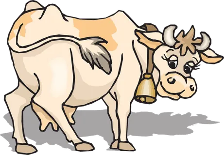 奶牛卡通简笔素材现代农业