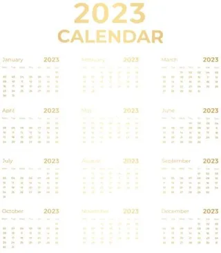 2023 年日历 PNG免抠