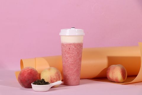 奶茶店水果茶饮品特饮高清图芝士桃桃