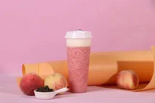 奶茶店水果茶饮品特饮高清图芝士桃桃