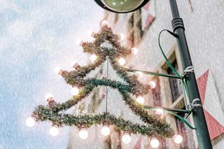 创意圣诞树路灯图片