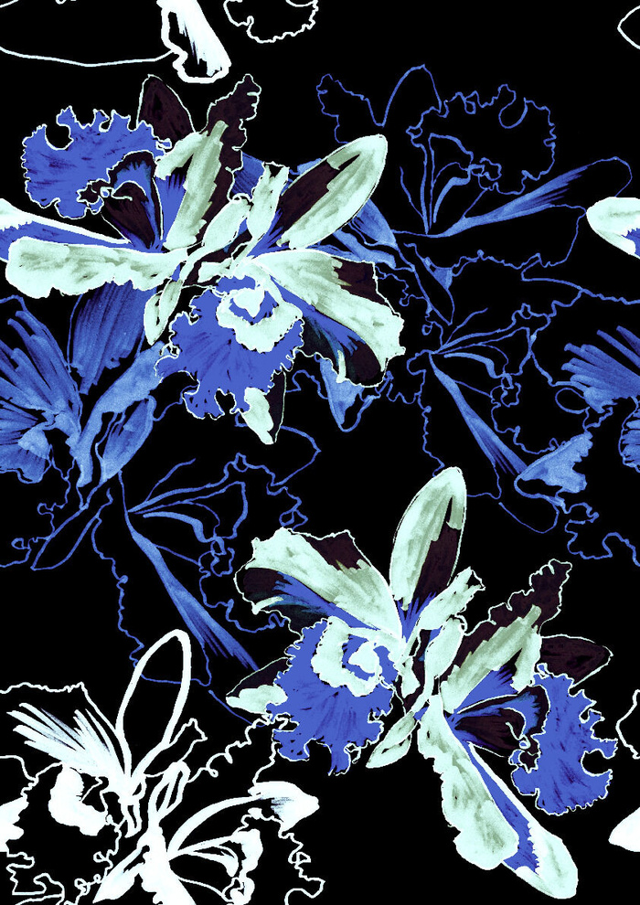 花卉唯美手绘花朵面料纹理手机壳布料面料印花服装矢量图案素材