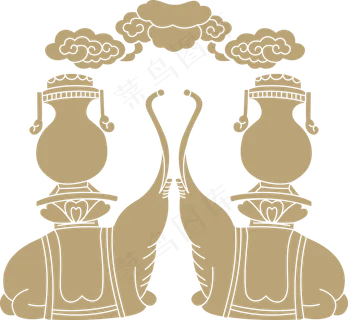 中国风传统吉祥寓意图案古代喜庆祥瑞纹样纹饰PNG免抠