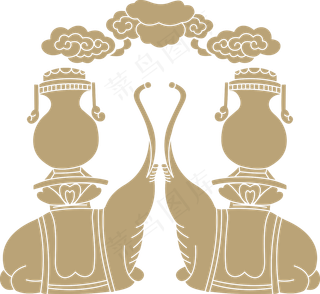 中国风传统吉祥寓意图案古代喜庆祥瑞纹样纹饰PNG免抠