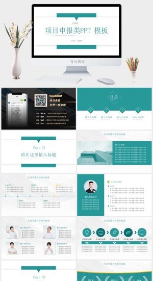 简约实用项目申报类ppt模板
