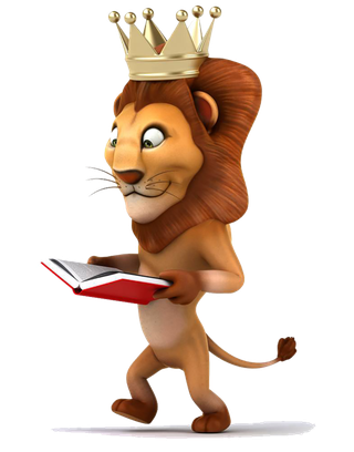 狮子卡通狮子王看书少儿兴趣班