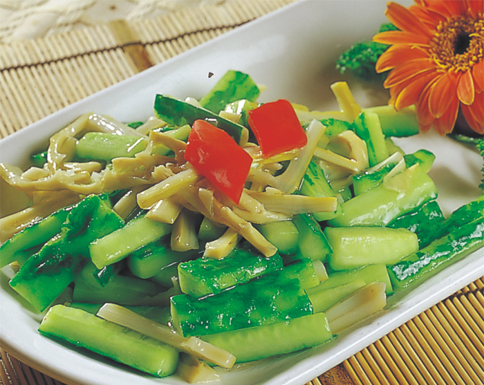 0806C-271笋干炒丝瓜