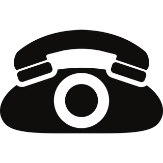 黑色简约电话简笔画图标