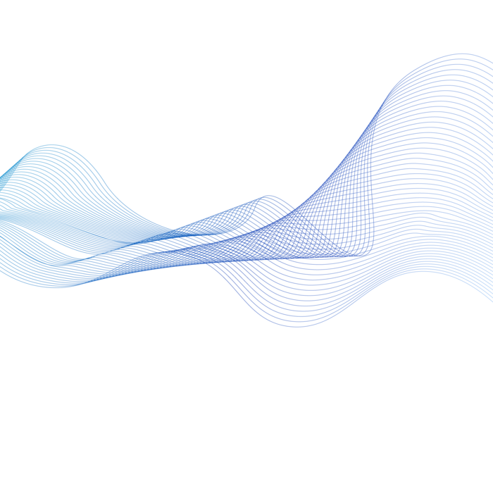 蓝色波纹渐变线条科技电商免抠png