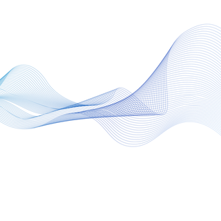 蓝色波纹渐变线条科技电商免抠png