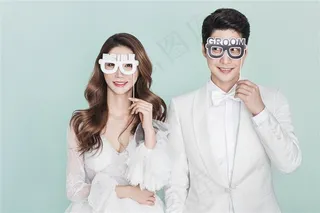 戴面具的情侣图片