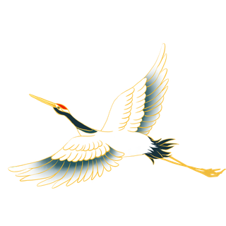 中国风古典中式国潮风手绘飞鹤图案仙鹤装饰素材PNG免抠插画元素