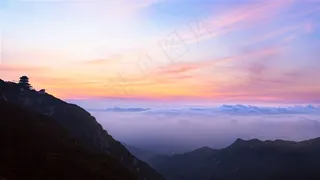 山东沂蒙山云海朝霞