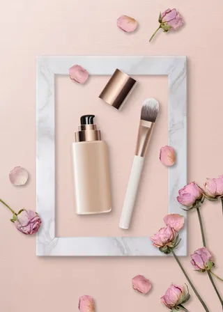 电商广告系美化妆品粉色海报