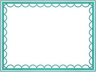 绿色边框卡通简笔少儿兴趣班